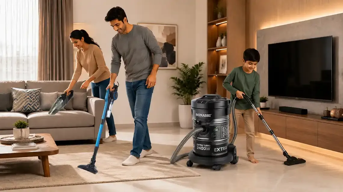 Best vacuum cleaner for UAE homes shown on a clean living room floor