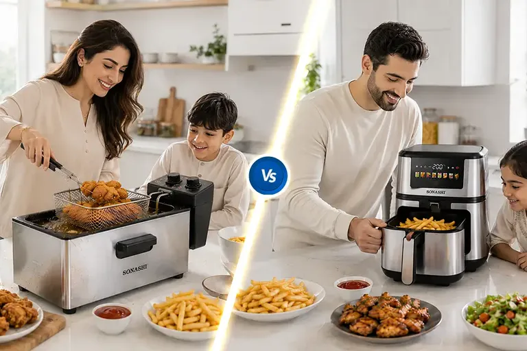 Deep fryer vs air fryer comparison for UAE home cooking