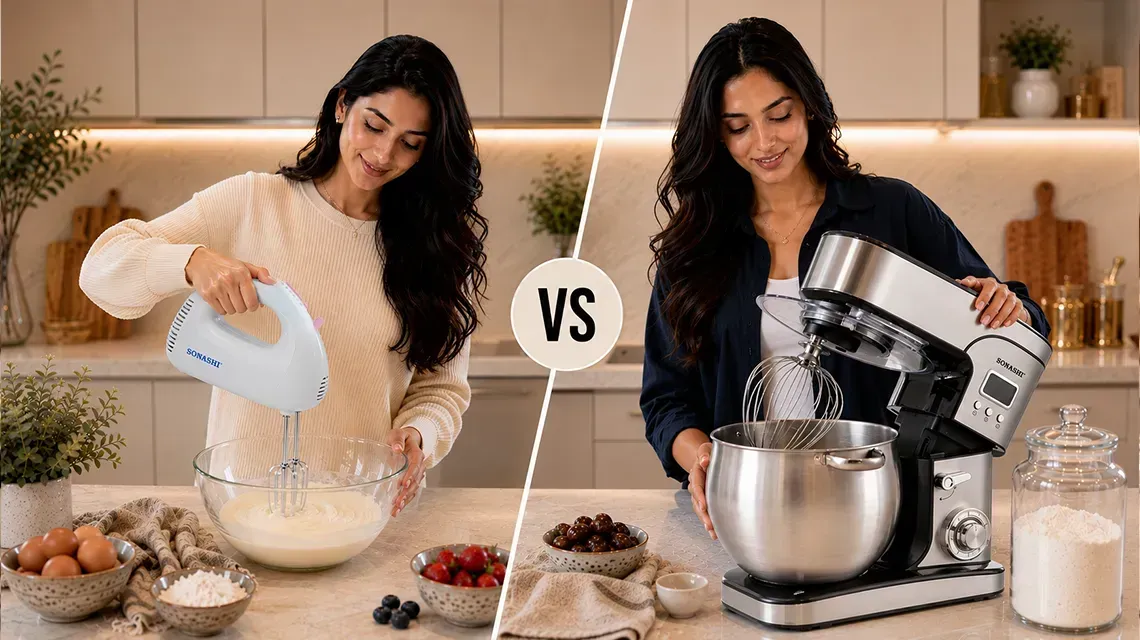 Stand mixer and hand mixer compared for UAE home kitchens