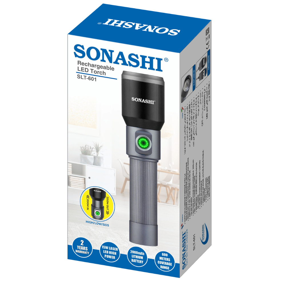 Sonashi Razer Sonashi Rechargeable LED Torch SLT-601 UAE | SONASHI